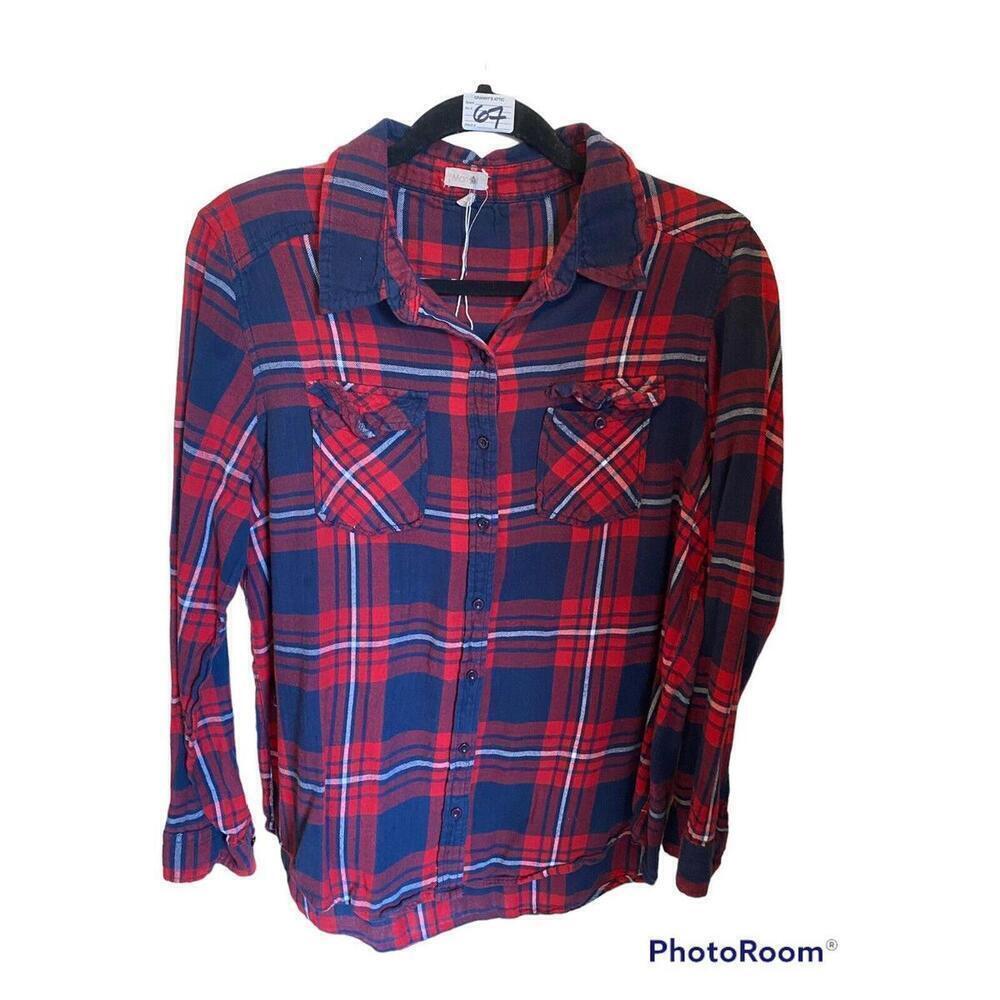 Marisol Red Plaid Button-Down Shirt. Sz. 1X